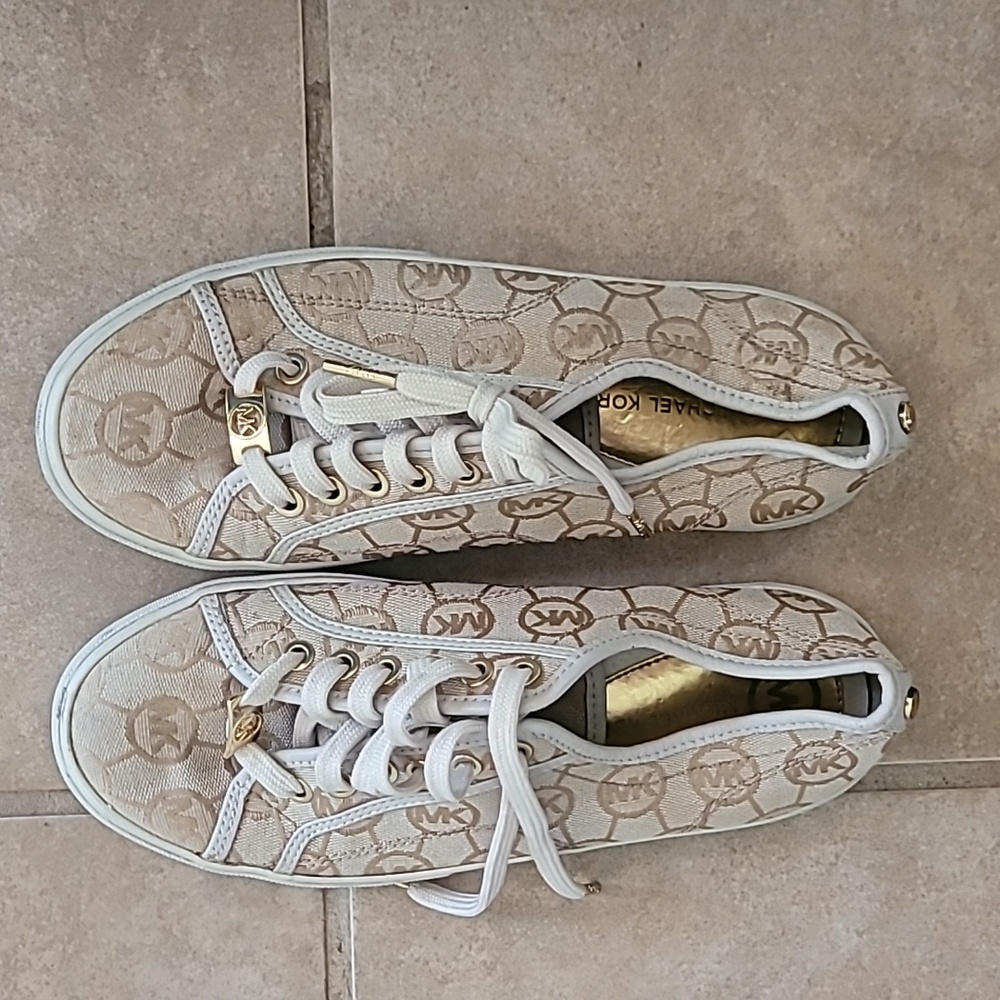 Michael kors gold sneakers